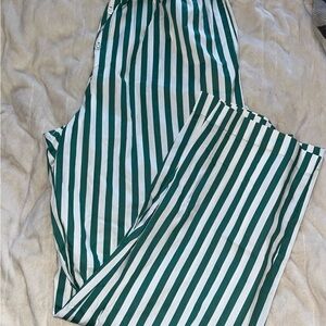 Grayson Threads Green and White Striped Pants